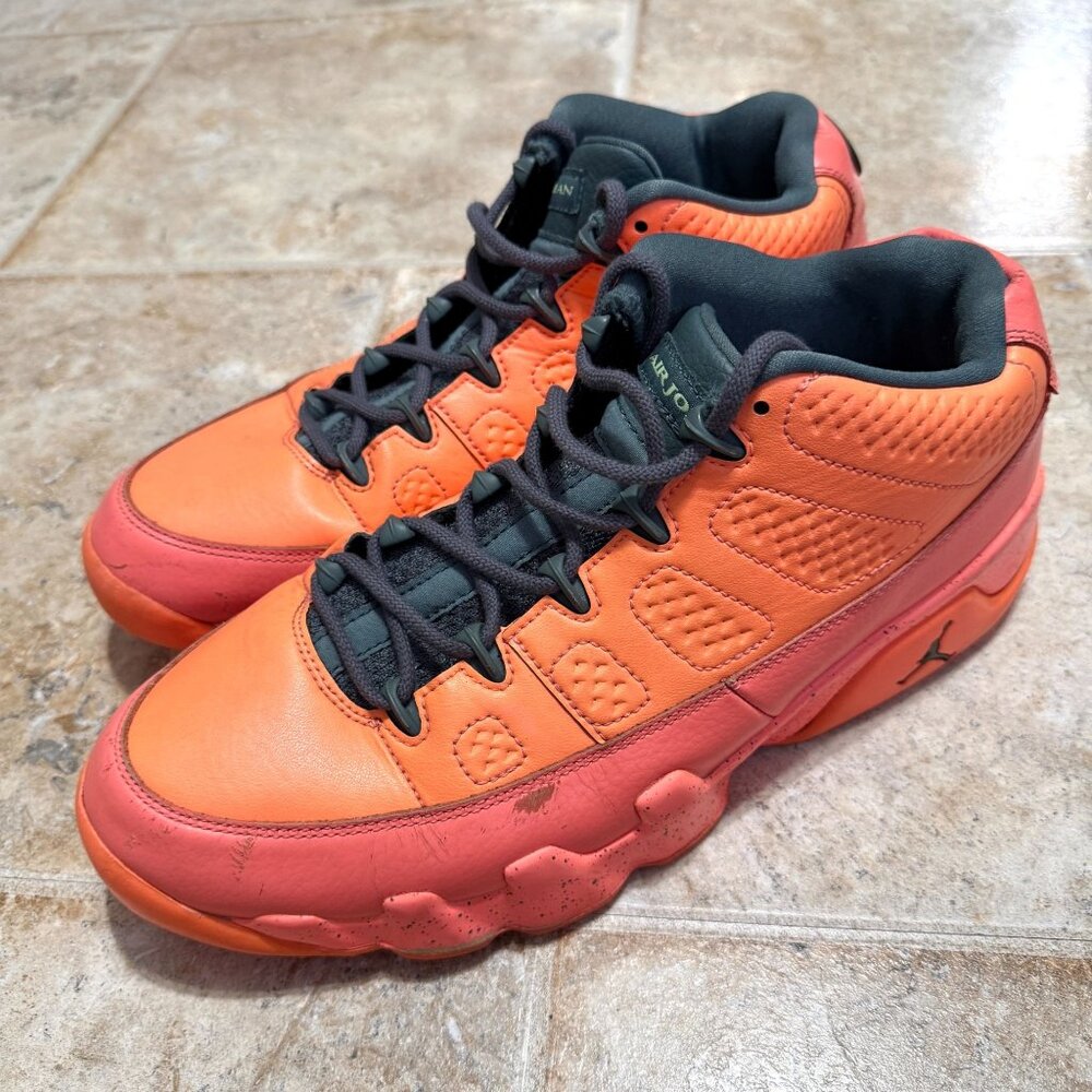 Air Jordan 9 Retro Low Bright Mango/Infrared Basketball Shoes US 11 Mens